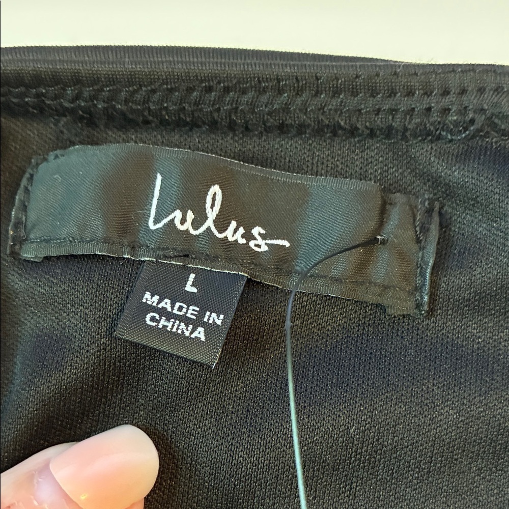 Lulu's Black Ruffled Rouched Camisole - Picture 5 of 6